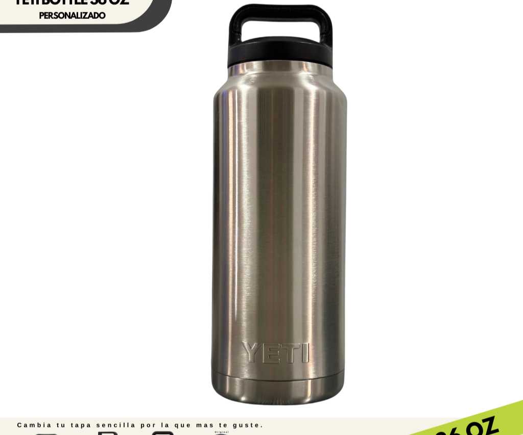 YETI bottle 36oz, color acero