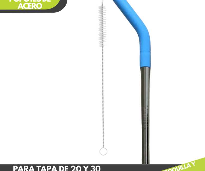 Popote color azul cielo