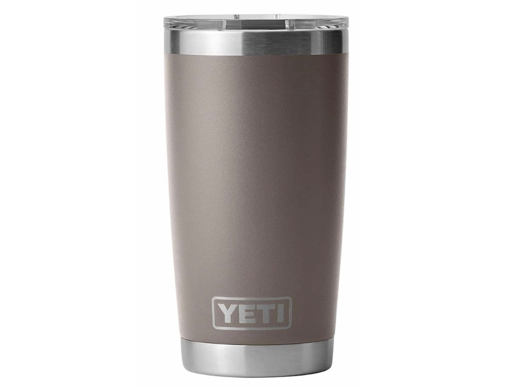 YETI rambler 20oz, color cocoa tapa sencilla
