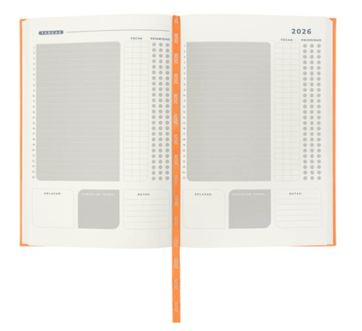 Agenda Terra diaria 2026 naranja