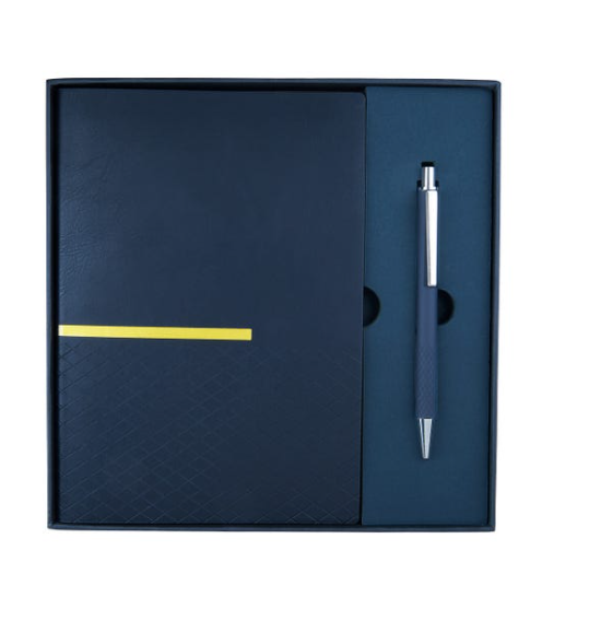 Set de libreta zlatna azul