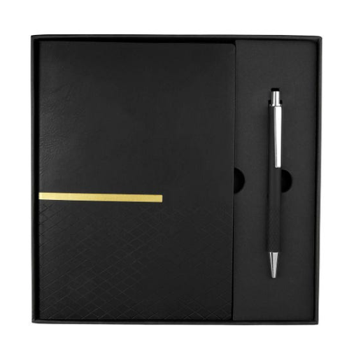 Set de libreta zlatna negro