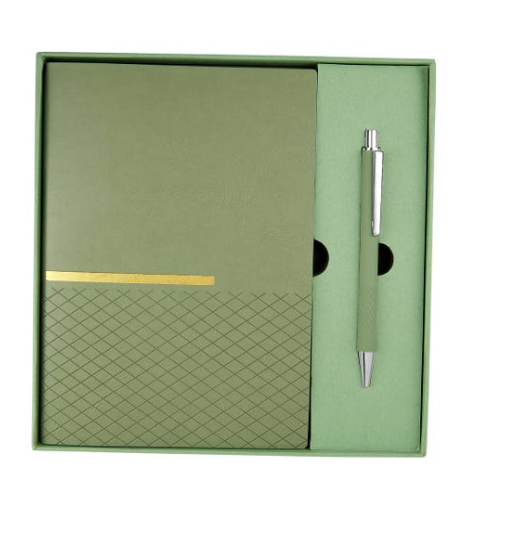 Set de libreta zlatna verde