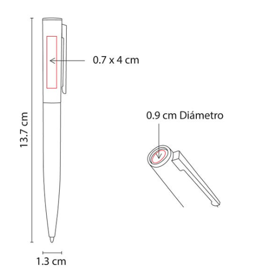 Boligrafo Magotty plateado