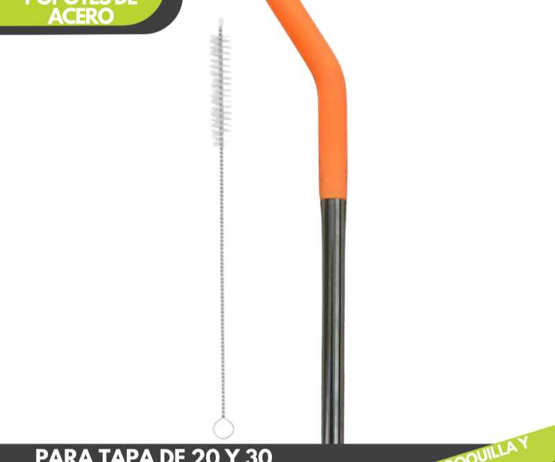 Popote color naranja