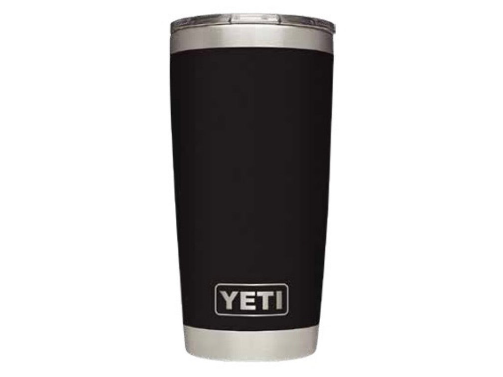 YETI rambler 20oz, color negro tapa sencilla