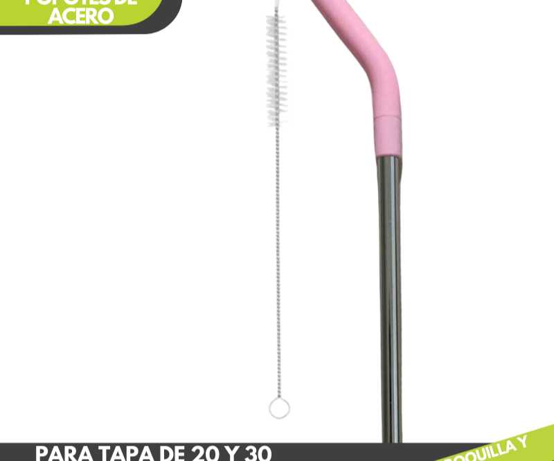 Popote color Rosa pastel