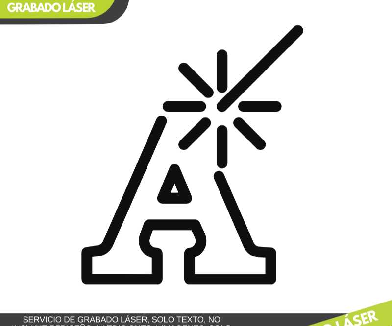 Servicio de grabado laser solo texto.