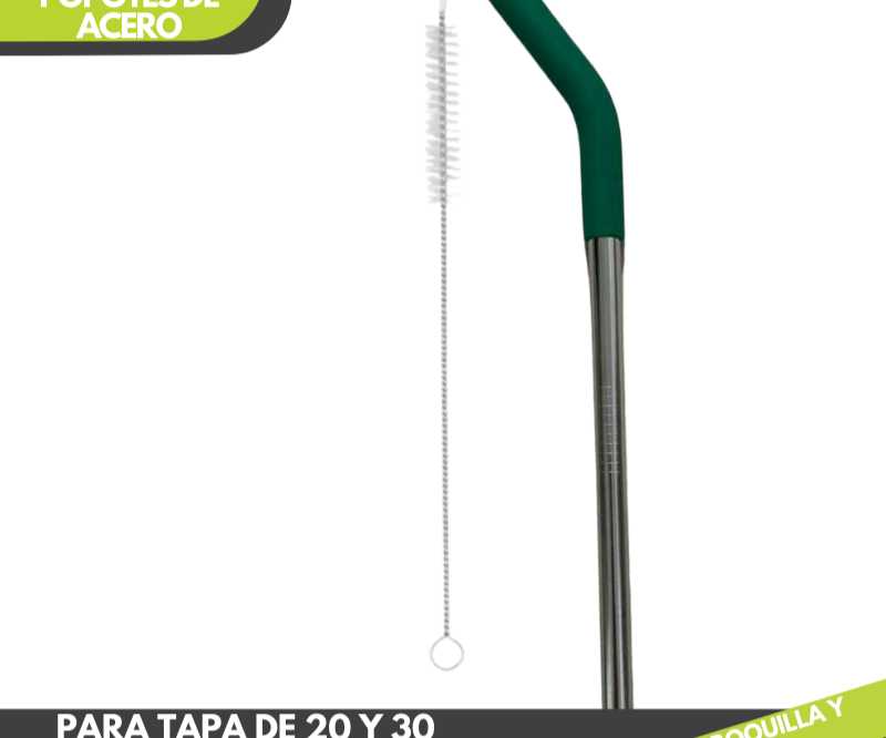 Popote color Verde Bandera