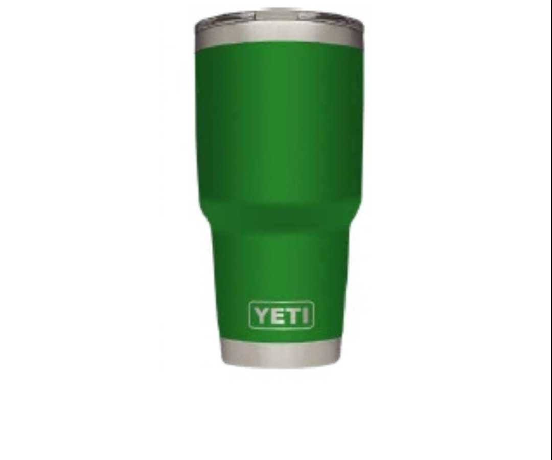 YETI rambler 30oz, color verde northwood tapa sencilla