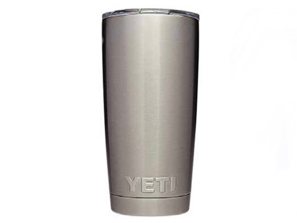 YETI rambler 20oz, color acero tapa sencilla
