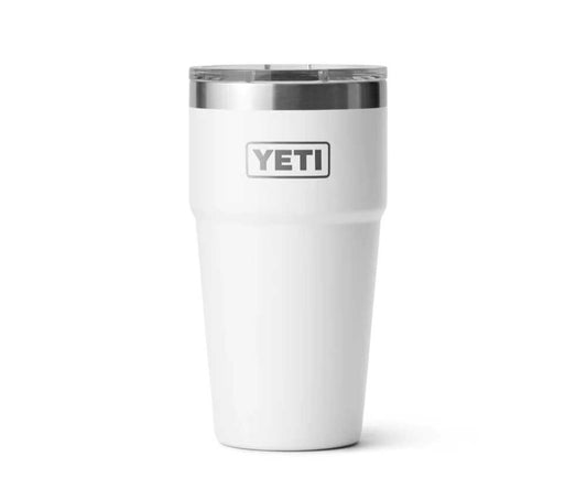 YETI Stack 26 oz, color blanco tapa sencilla