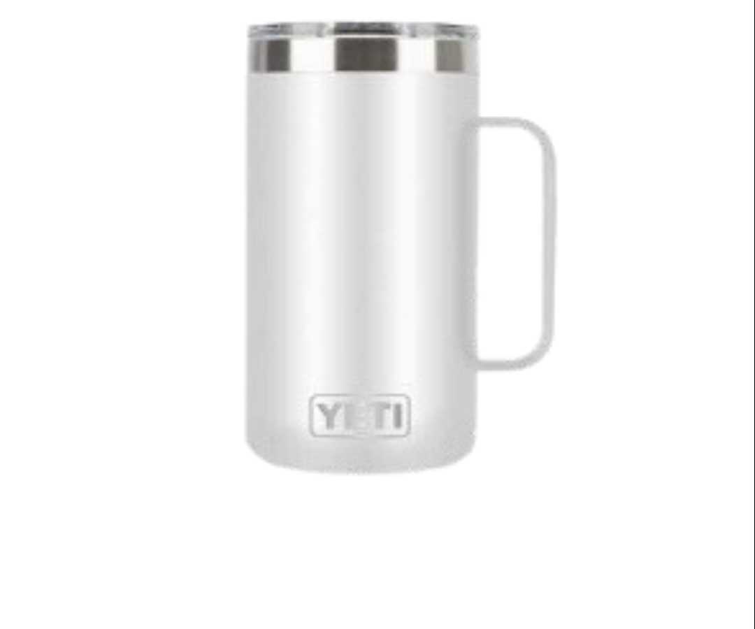 YETI mug 24oz, color blanco tapa sencilla