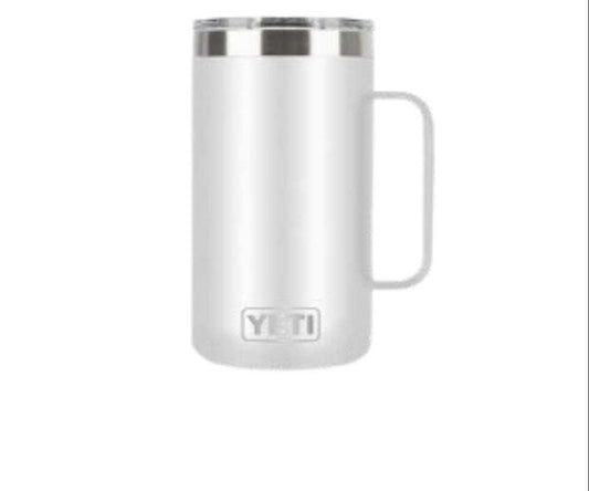 YETI mug 24oz, color blanco tapa sencilla