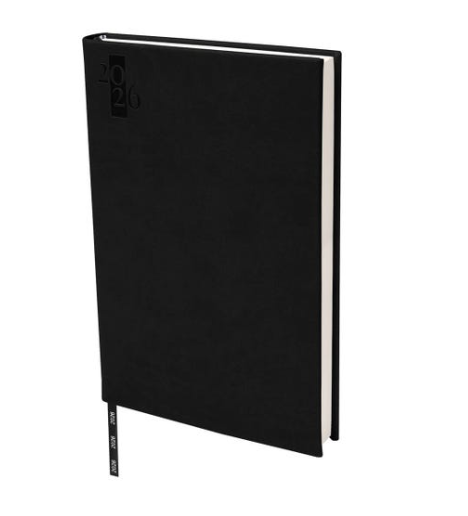 Agenda diaria clasica 2026 negro