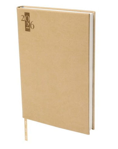 Agenda diaria clasica 2026 beige