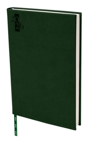 Agenda diaria clasica 2026 verde