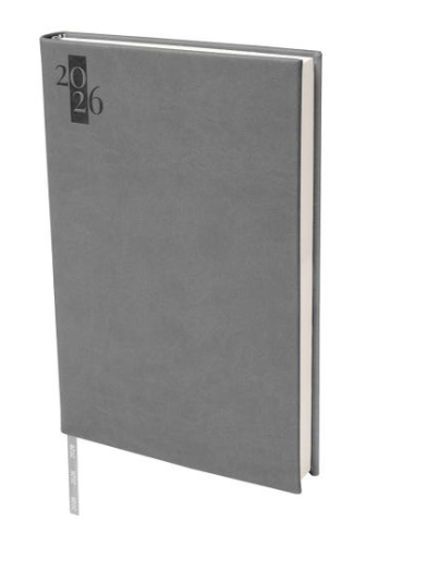 Agenda diaria clasica 2026 gris