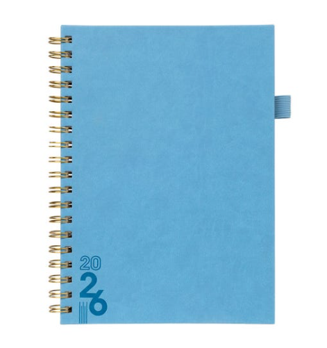 AGENDA SEMANAL TERRA 2026 AZUL CIELO-BOLIGRAFO INCLUIDO