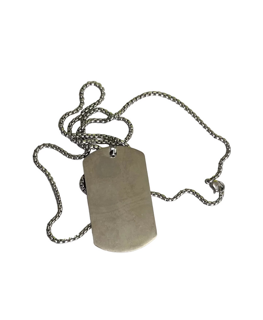 Placa militar grande plata