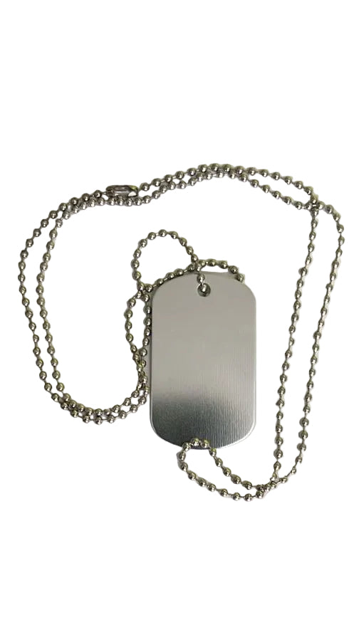 Placa militar chica plata