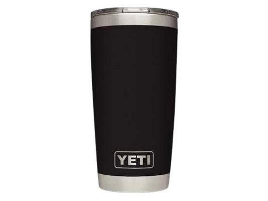 YETI rambler 20oz, color negro tapa sencilla
