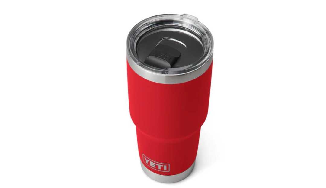 YETI original con codigo QR color rescue red