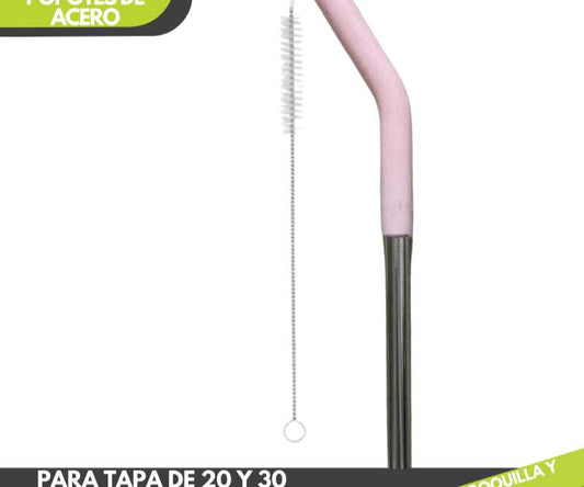 Popote color rosa baby