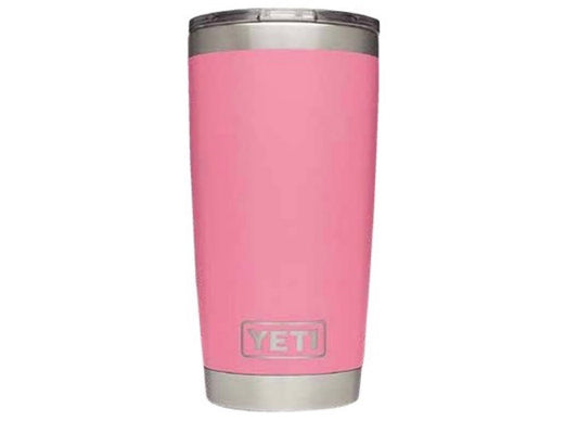 YETI rambler 20oz, color rosa pastel tapa sencilla