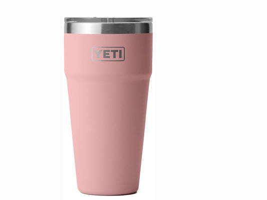 YETI Stack 26 oz, color rosa pastel tapa sencilla