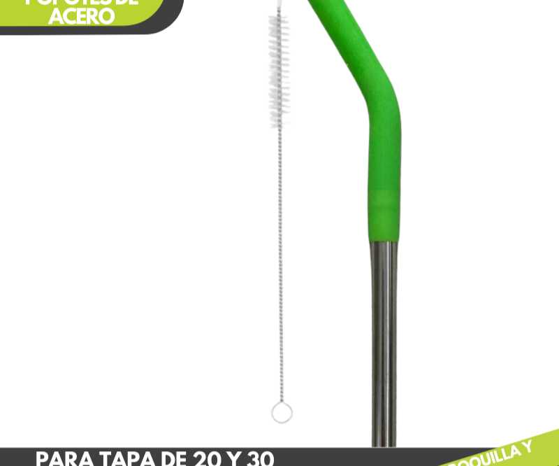Popote color verde limon