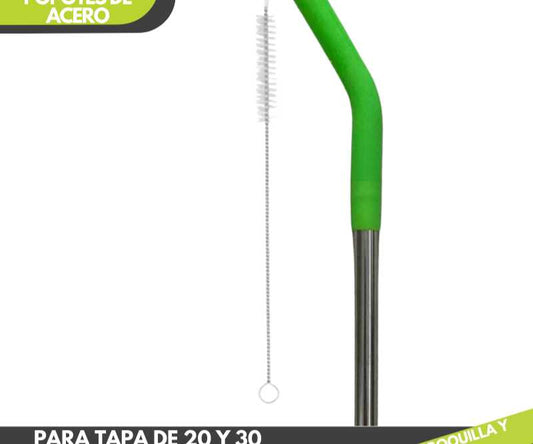 Popote color verde limon