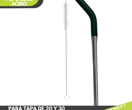 Popote color Verde Olivo