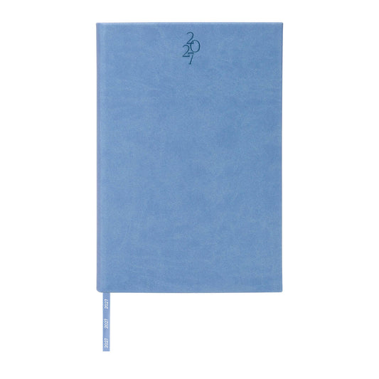 Agenda diaria clasica 2027 azul cielo- boligrafo de regalo