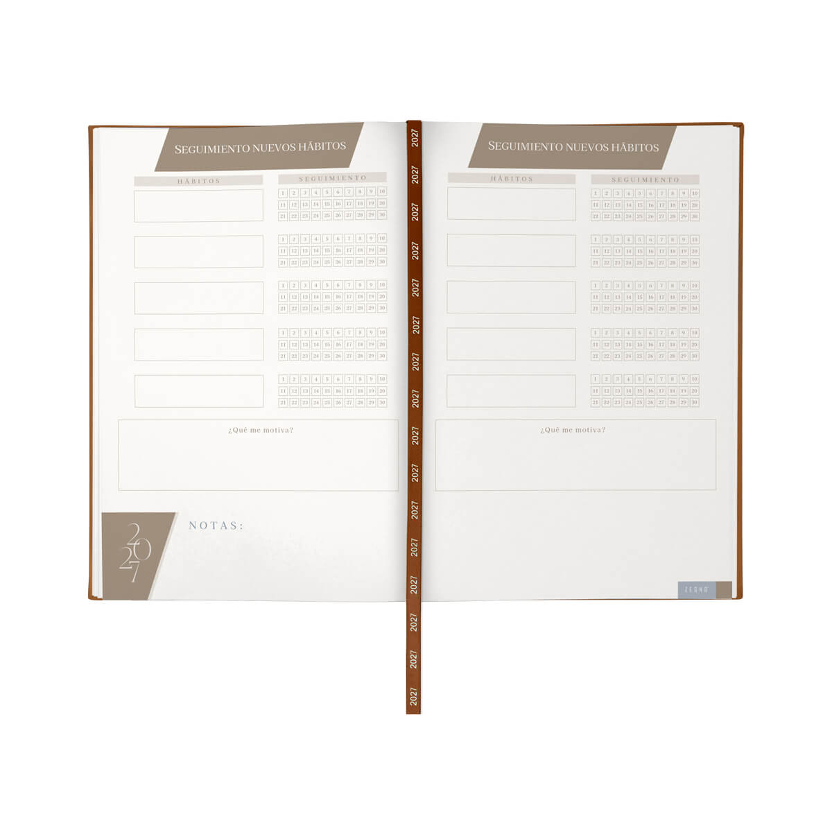 Agenda diaria clasica 2027 café- boligrafo de regalo