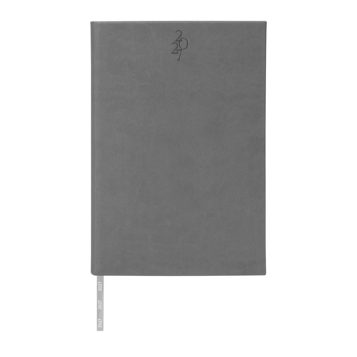 Agenda diaria clasica 2027 gris- boligrafo de regalo