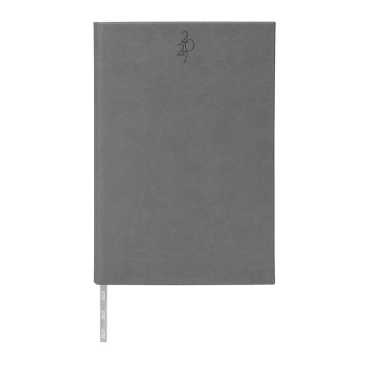Agenda diaria clasica 2027 gris- boligrafo de regalo