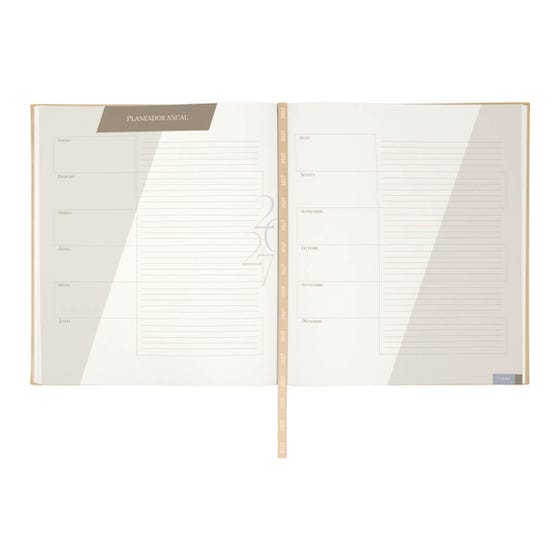 Agenda ejecutiva semanal 2027 beige