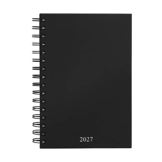Agenda diaria Lette 2027 Negro- Boligrafo incluido