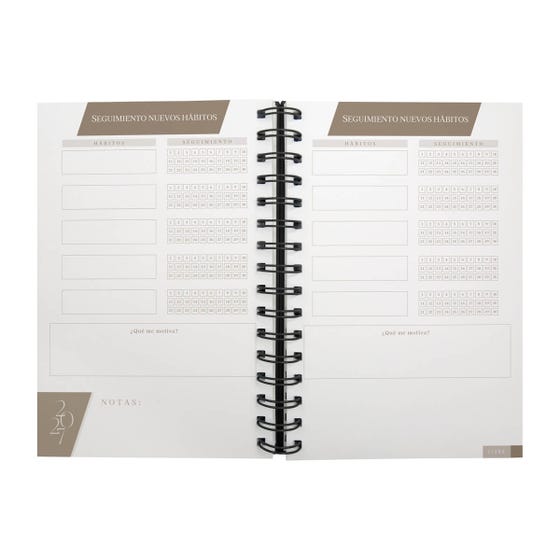 Agenda diaria Lette 2027 Negro- Boligrafo incluido