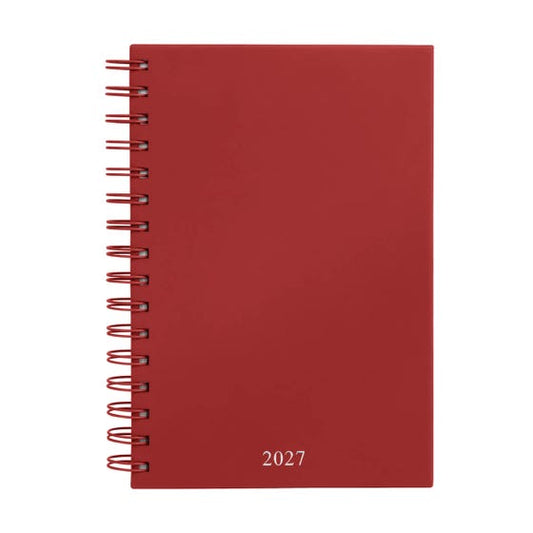 Agenda diaria Lette 2027 rojo- Boligrafo incluido