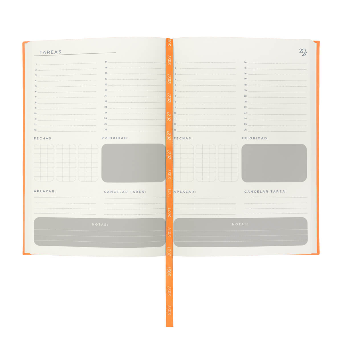 Agenda Terra diaria 2027 naranja- boligrafo de regalo