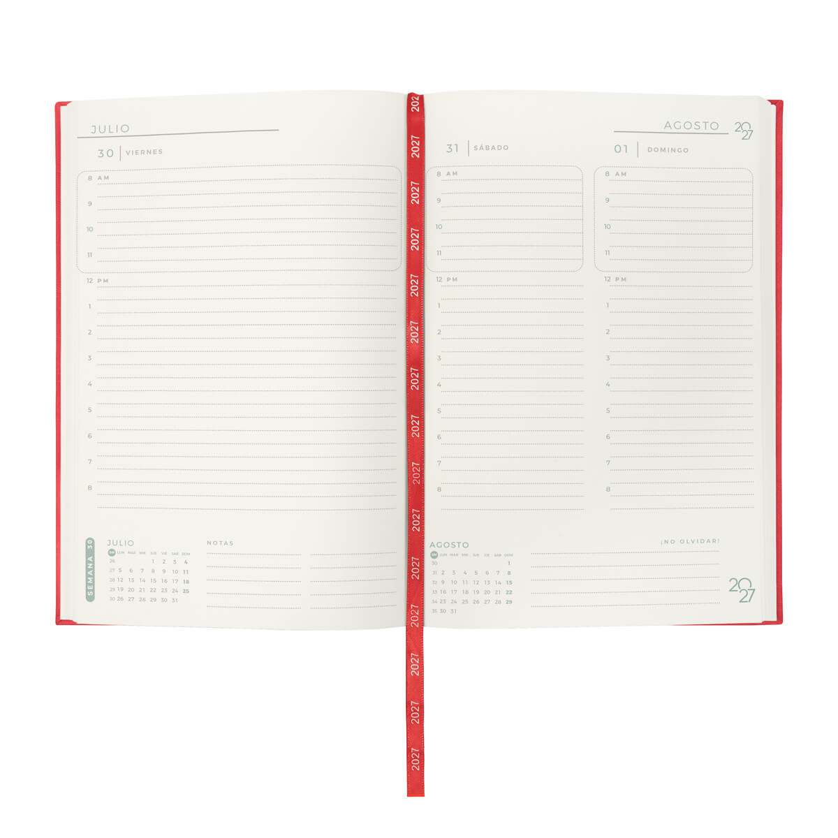 Agenda Terra diaria 2027 rojo- boligrafo de regalo