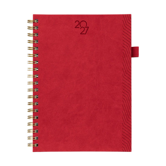 AGENDA SEMANAL TERRA 2027 ROJO-BOLIGRAFO INCLUIDO